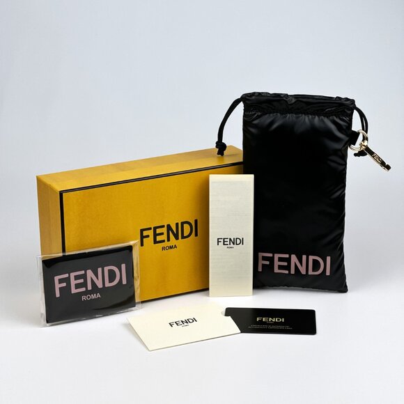 Fendi TRAVEL Women Eyeglasses Metal Shiny Clear Gold Demo Pilot FE50077U 032 NEW - Picture 12 of 12
